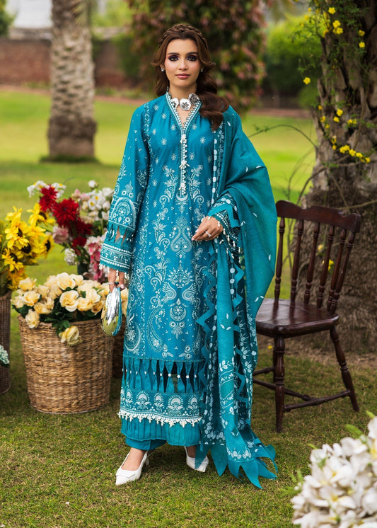 Paras by Pasha | Bloom and Beyond | Sapphire Bloom XS Teal Blue Lawn