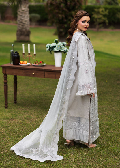Paras by Pasha | Bloom and Beyond | Ash Bloom S Gray Chikankari Lawn