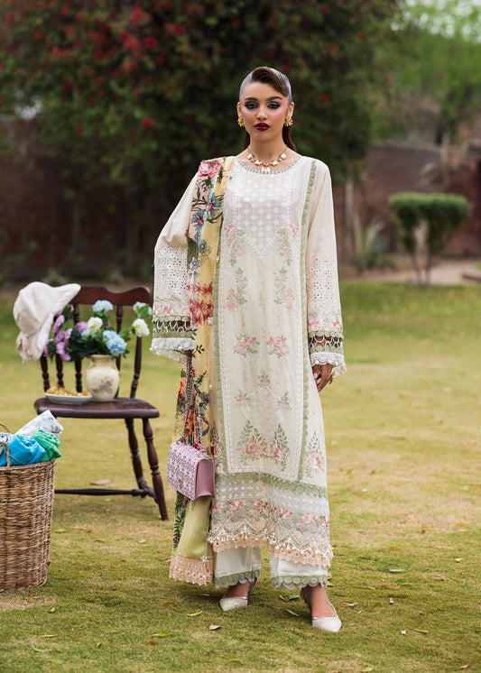 Paras by Pasha | Bloom and Beyond | Snowdrop Bloom XS Ivory Chikankari Lawn