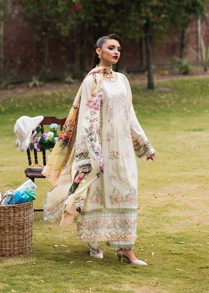 Paras by Pasha | Bloom and Beyond | Snowdrop Bloom XL Ivory Chikankari Lawn