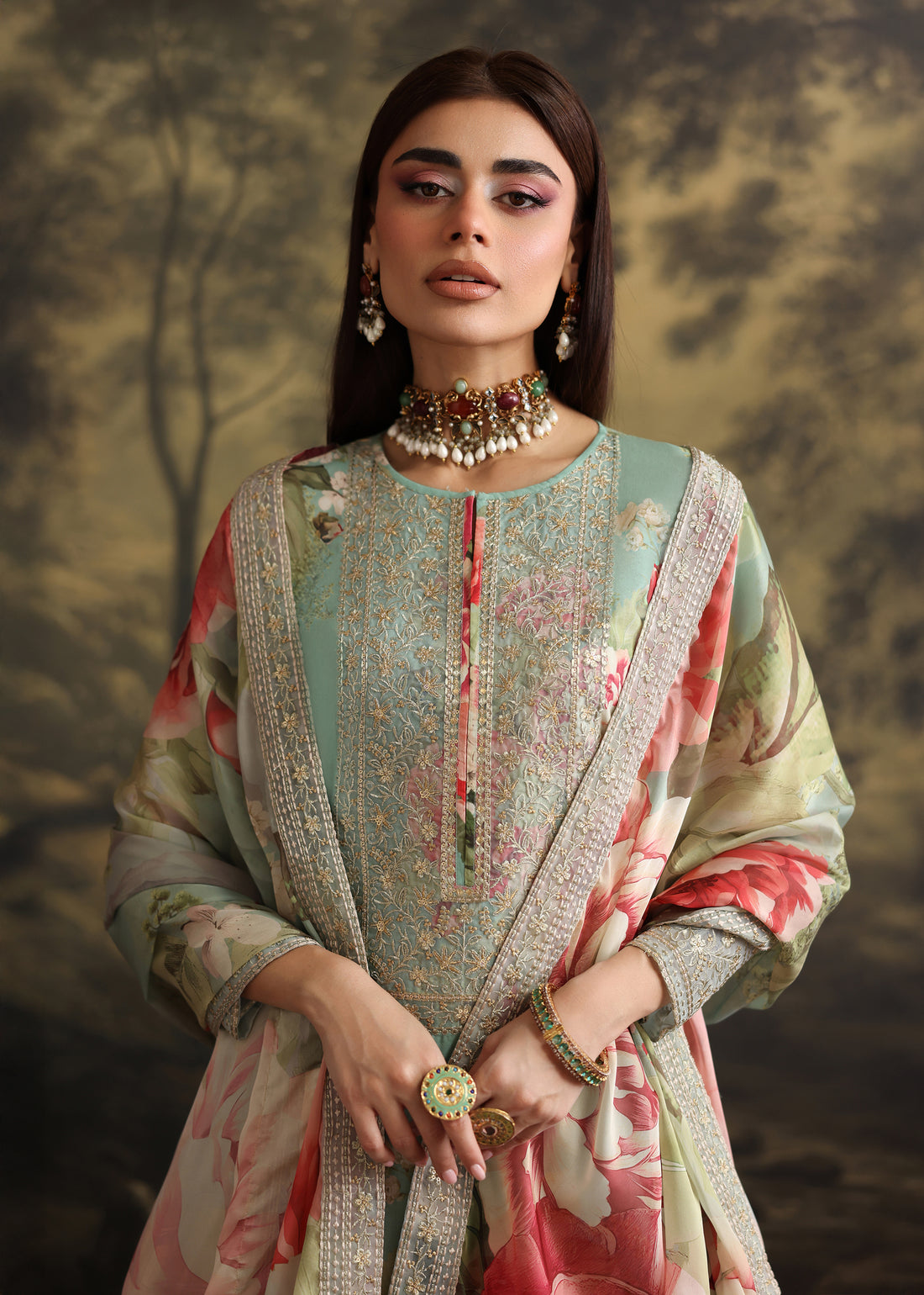 Humjoli | Rehana Luxury Collection | AQUA PINK - Pakistani Designer Dress - by Humjoli - Type : Ladies Clothes - 100% Original at Saira Sultan