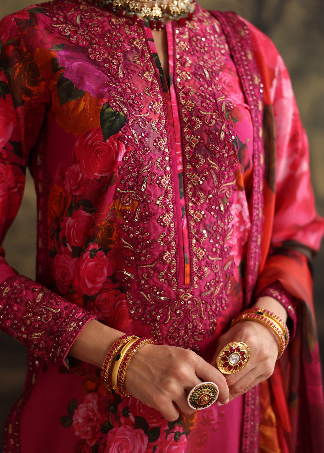 Humjoli | Rehana Luxury Collection | PINK ROSE - Pakistani Designer Dress - by Humjoli - Type : Ladies Clothes - 100% Original at Saira Sultan