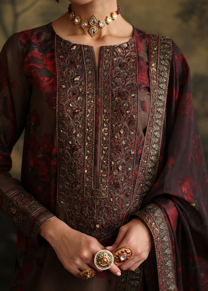 Humjoli | Rehana Luxury Collection | BROWN ROME - Pakistani Designer Dress - by Humjoli - Type : Ladies Clothes - 100% Original at Saira Sultan