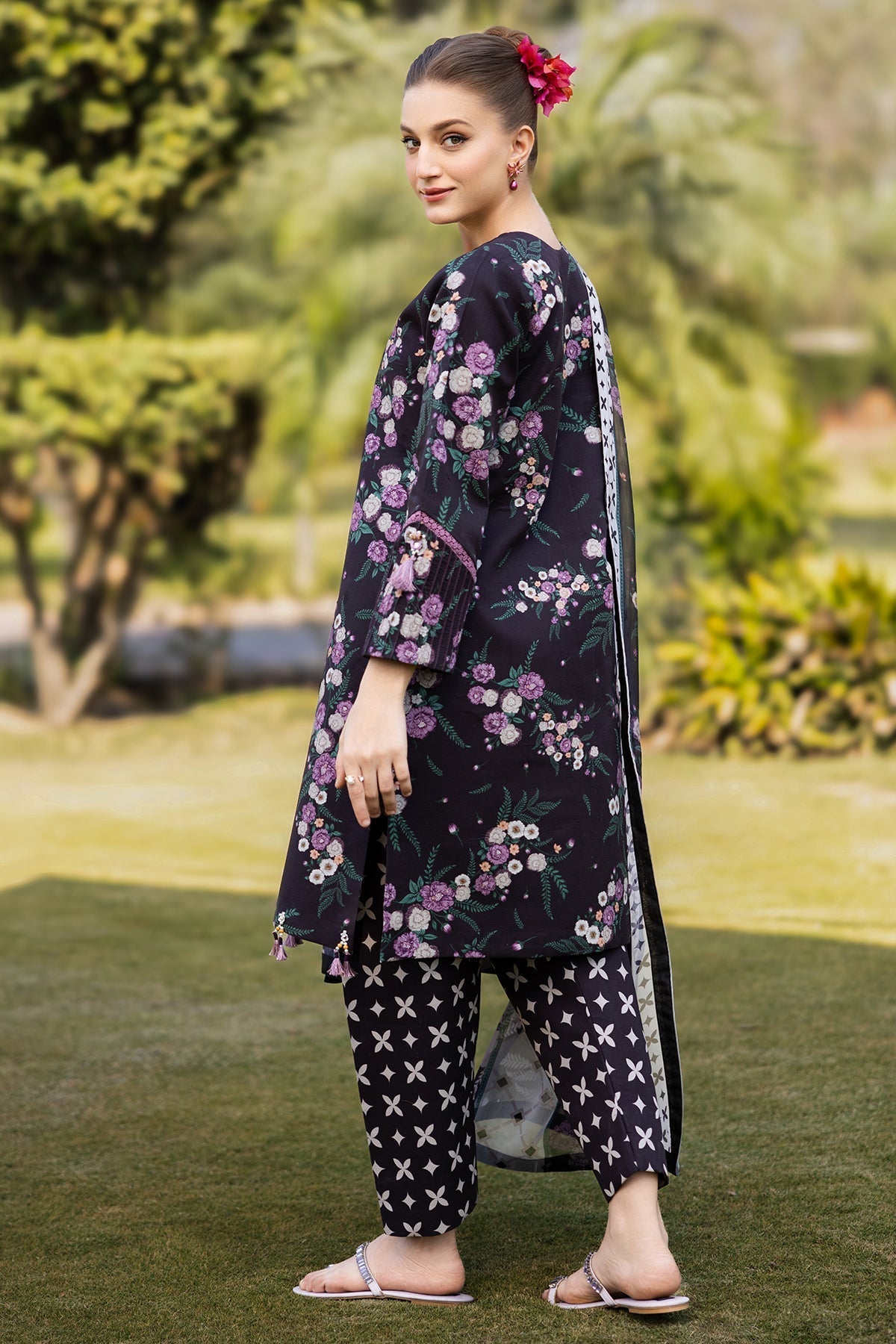 Alizeh | Sheen Lawn Prints 25 | AF-PL-6039-Tod S Black Lawn