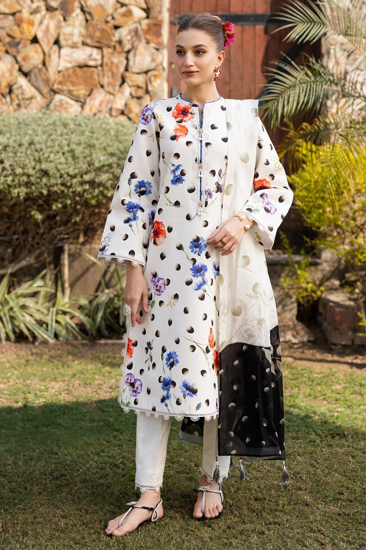 Alizeh | Sheen Lawn Prints 25 | AF-PL-6037-Loco XS White Lawn