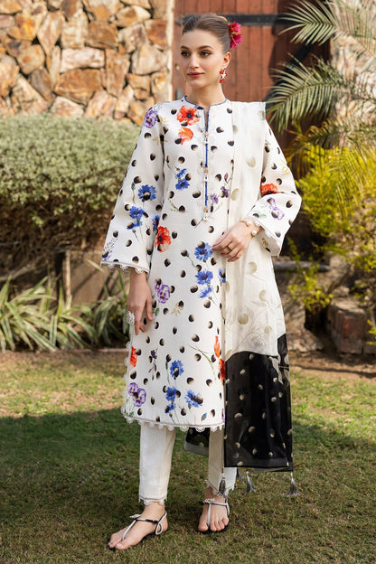 Alizeh | Sheen Lawn Prints 25 | AF-PL-6037-Loco XS White Lawn