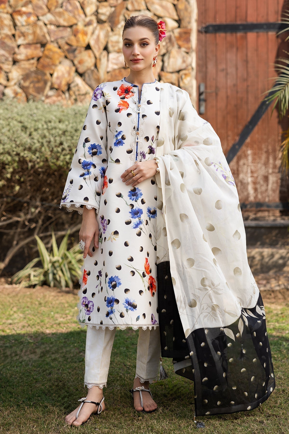 Alizeh | Sheen Lawn Prints 25 | AF-PL-6037-Loco L White Lawn