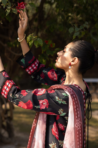 Alizeh | Sheen Lawn Prints 25 | AF-PL-6032-Somber M Black Lawn