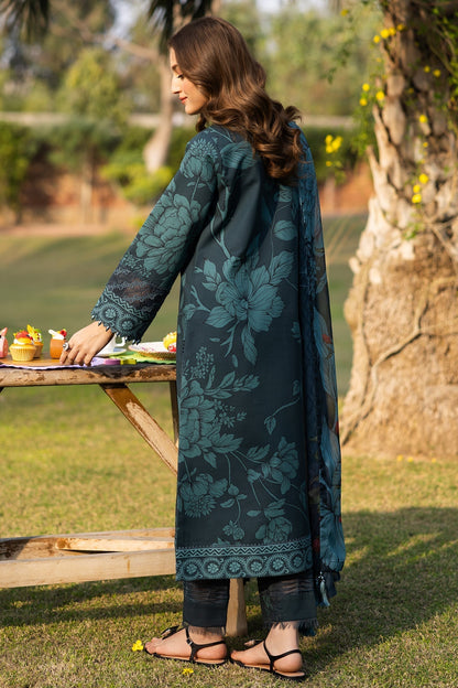 Alizeh | Sheen Lawn Prints 25 | AF-PL-6035-Nigella S Deep Teal Green Lawn