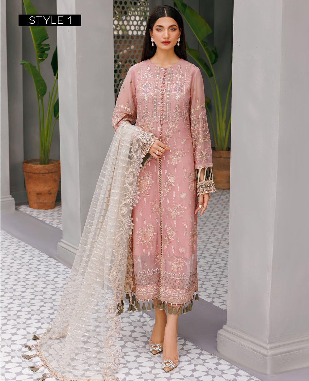 Xenia Formals | Raahi Luxury Formals | TAUPE - Pakistani Designer Dress - by Xenia Formals | Type: Formal - 100% Original at Saira Sultan