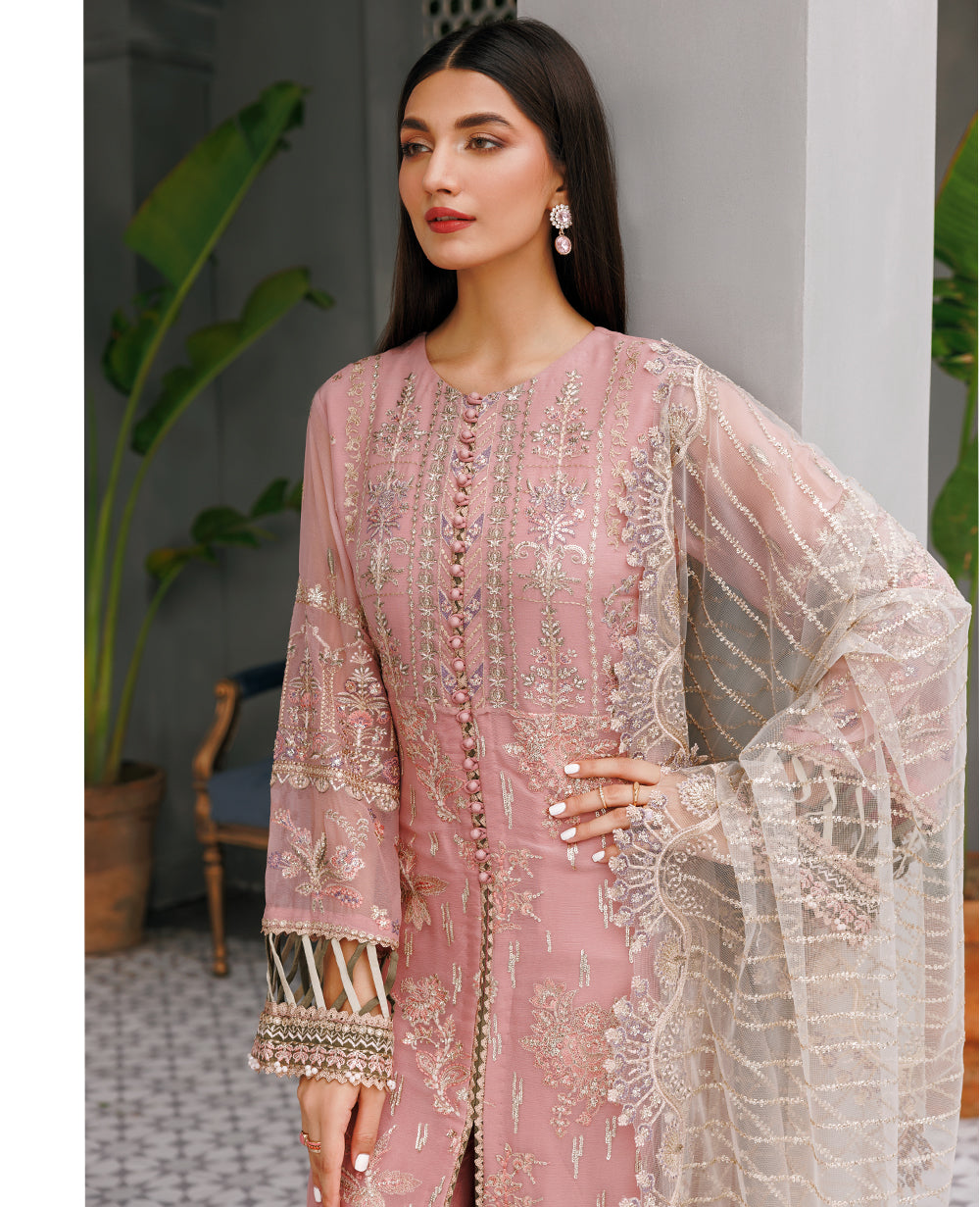 Xenia Formals | Raahi Luxury Formals | TAUPE - Pakistani Designer Dress - by Xenia Formals | Type: Formal - 100% Original at Saira Sultan