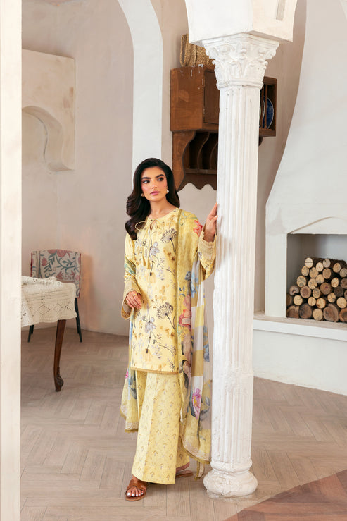 Florent | Luxury Print | FLP - 2A XL Lemon Yellow Lawn