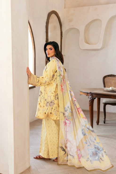 Florent | Luxury Print | FLP - 2A L Lemon Yellow Lawn