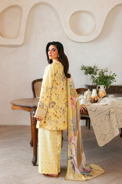 Florent | Luxury Print | FLP - 2A S Lemon Yellow Lawn