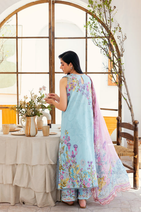 Florent | Luxury Print | FLP - 9 S Light Blue Lawn