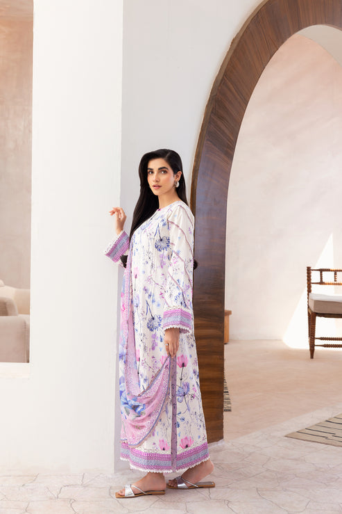 Florent | Luxury Print | FLP - 2B L Off White Lawn
