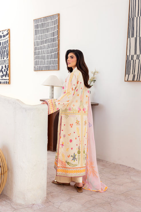 Florent | Luxury Print | FLP - 8A S Cream Lawn