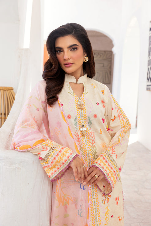 Florent | Luxury Print | FLP - 8A L Cream Lawn