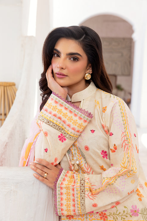 Florent | Luxury Print | FLP - 8A M Cream Lawn