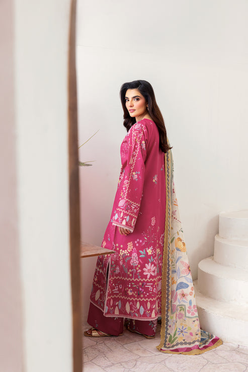 Florent | Luxury Print | FLP - 6A S Magenta Lawn