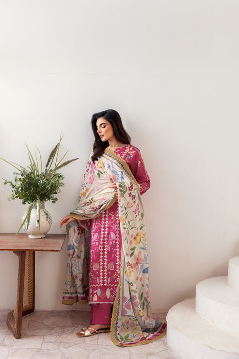 Florent | Luxury Print | FLP - 6A XL Magenta Lawn