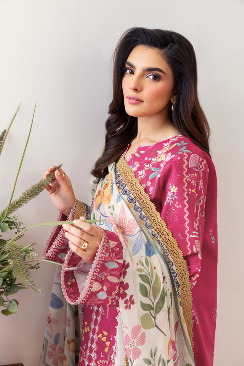 Florent | Luxury Print | FLP - 6A L Magenta Lawn