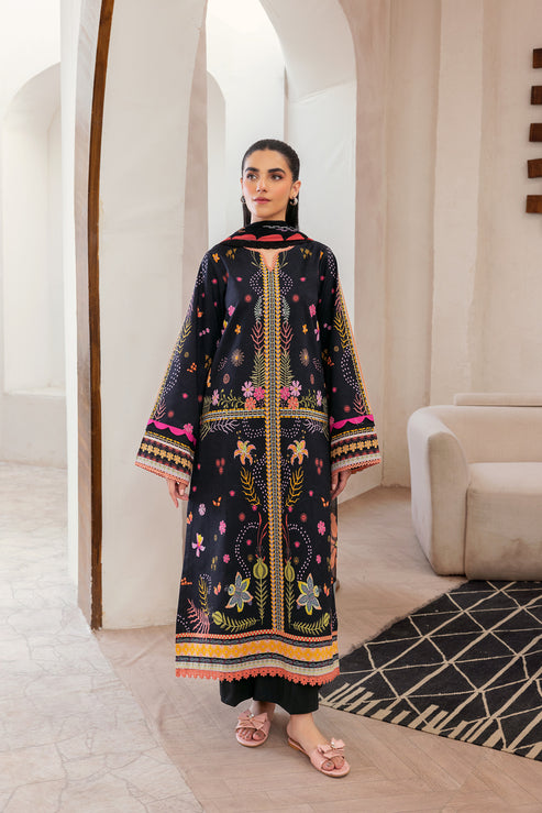 Florent | Luxury Print | FLP - 8B XS Black Lawn