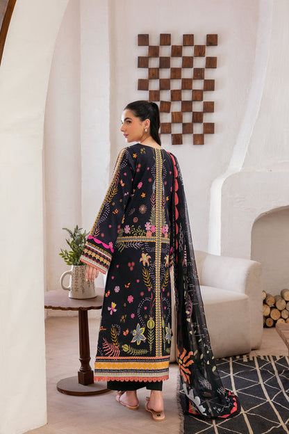 Florent | Luxury Print | FLP - 8B S Black Lawn