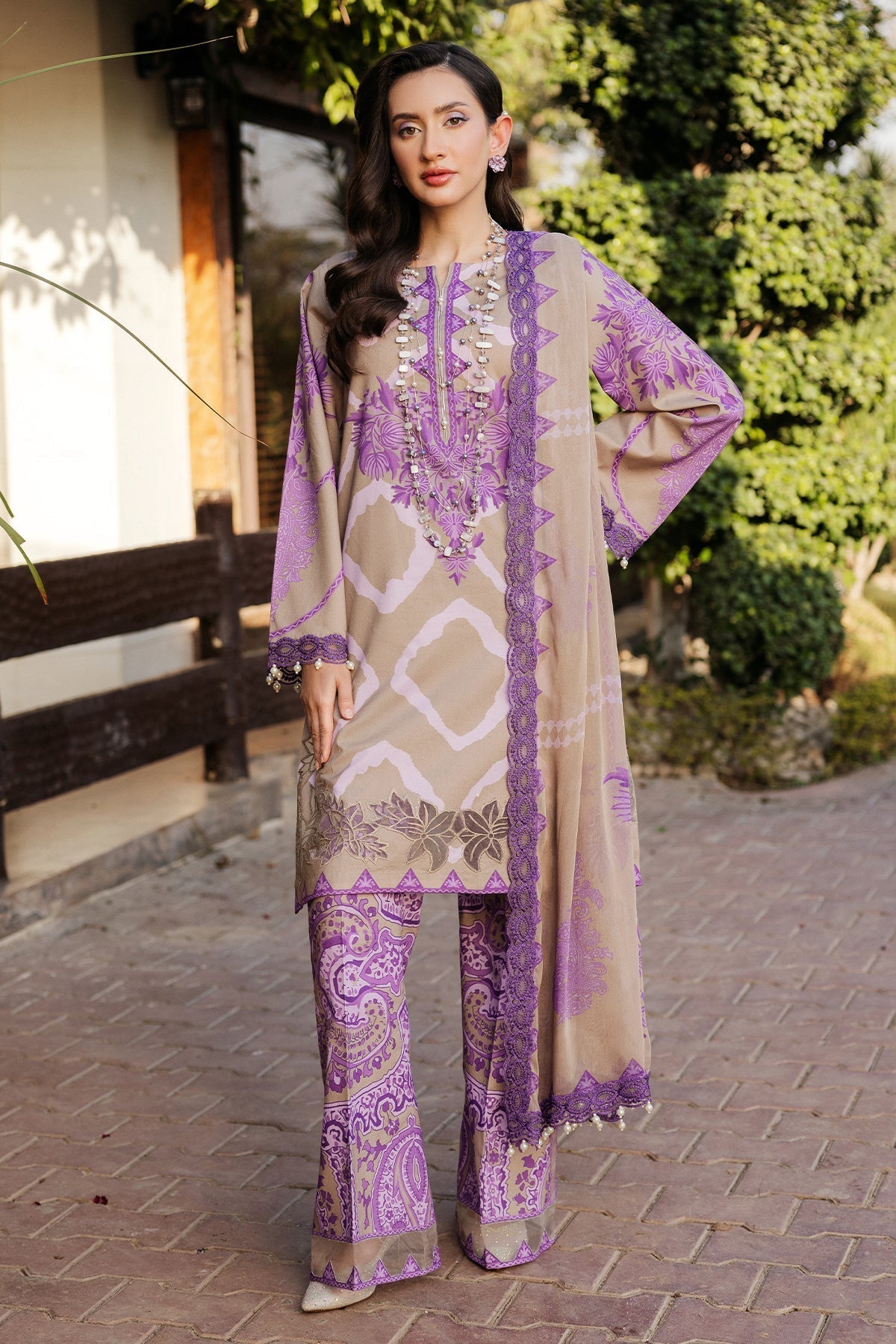 Charizma | Print Melody | SH5-11P S Purple Lawn