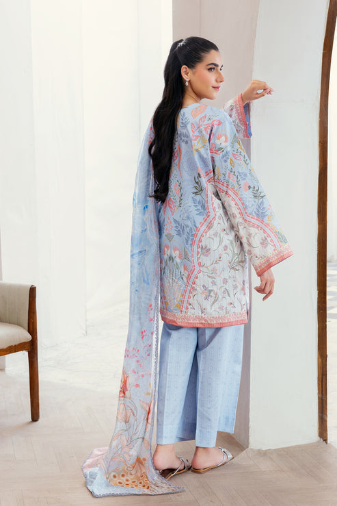Florent | Luxury Print | FLP - 3B S Light Blue Lawn