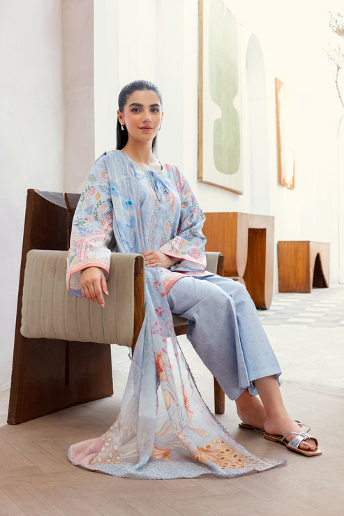 Florent | Luxury Print | FLP - 3B XL Light Blue Lawn
