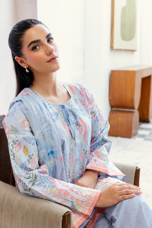 Florent | Luxury Print | FLP - 3B M Light Blue Lawn