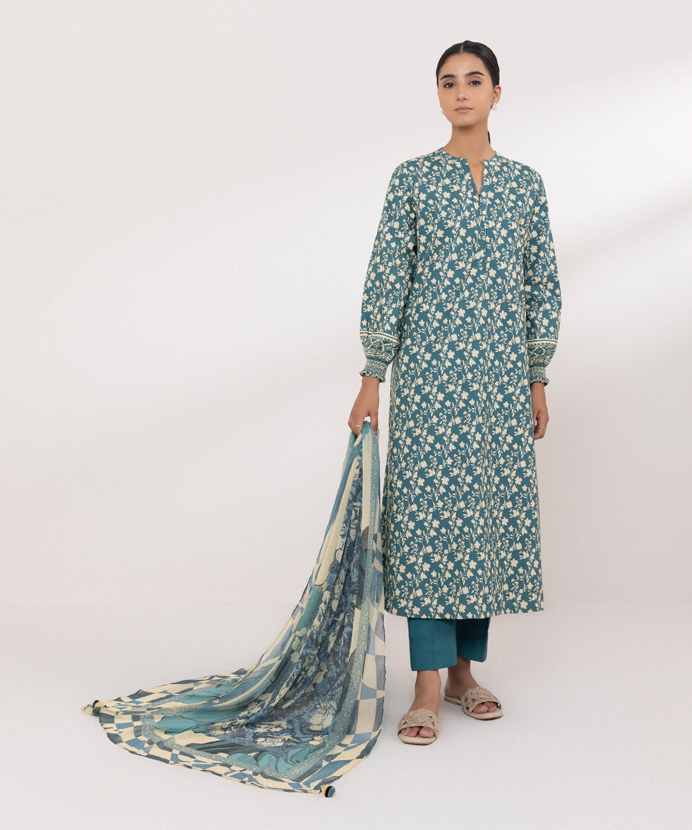 Sapphire | Intermix 2024 | Cambric Suit S-22 - Pakistani Designer Dress - by Sapphire | Type: Casuals - 100% Original at Saira Sultan