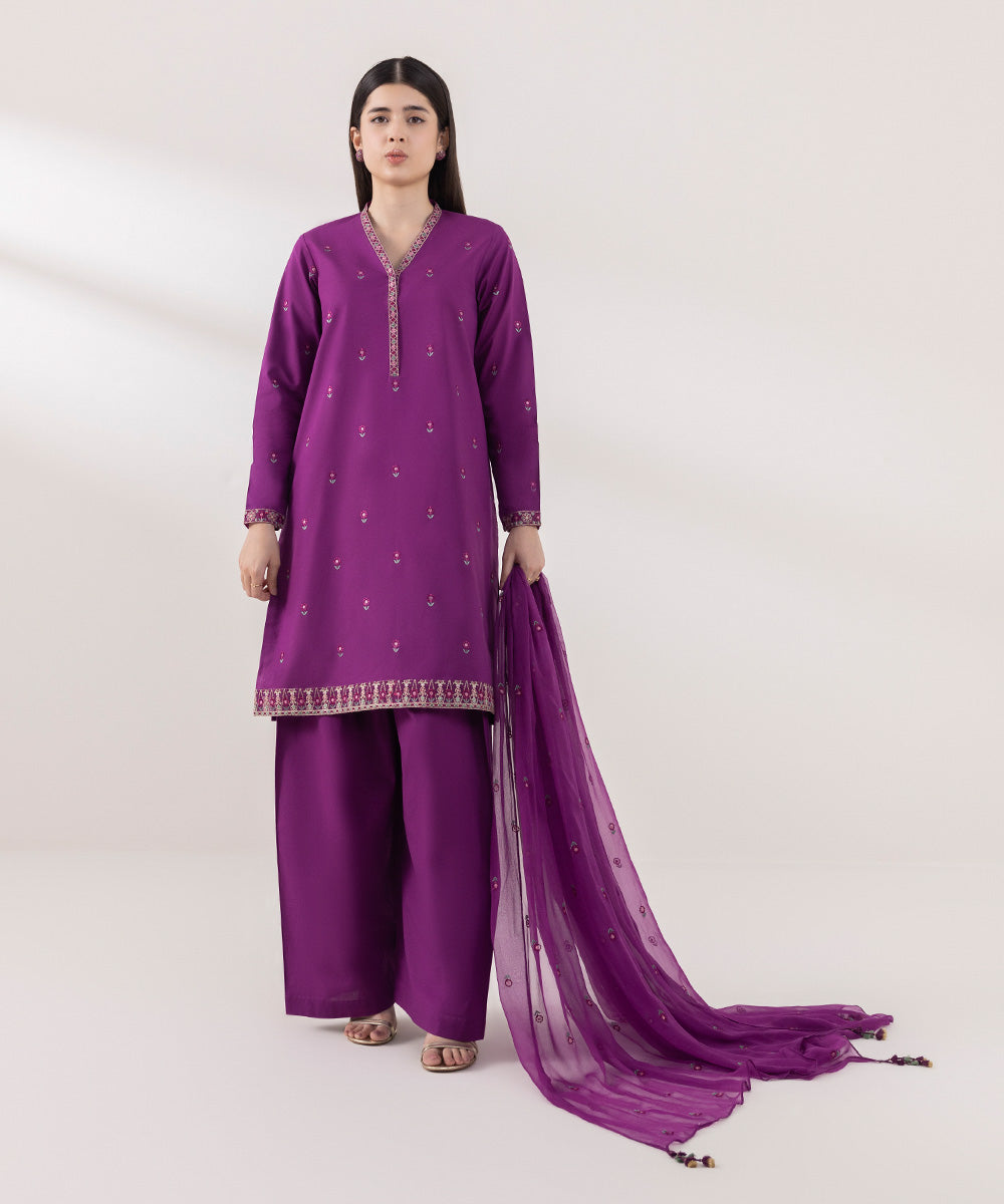 Sapphire | Intermix 2024 | Cambric Suit S-18 - Pakistani Designer Dress - by Sapphire | Type: Casuals - 100% Original at Saira Sultan