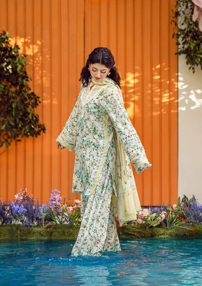 Elaf Premium | Prints 25 | EPS-3A IVORY WHISPERS M Off White Lawn