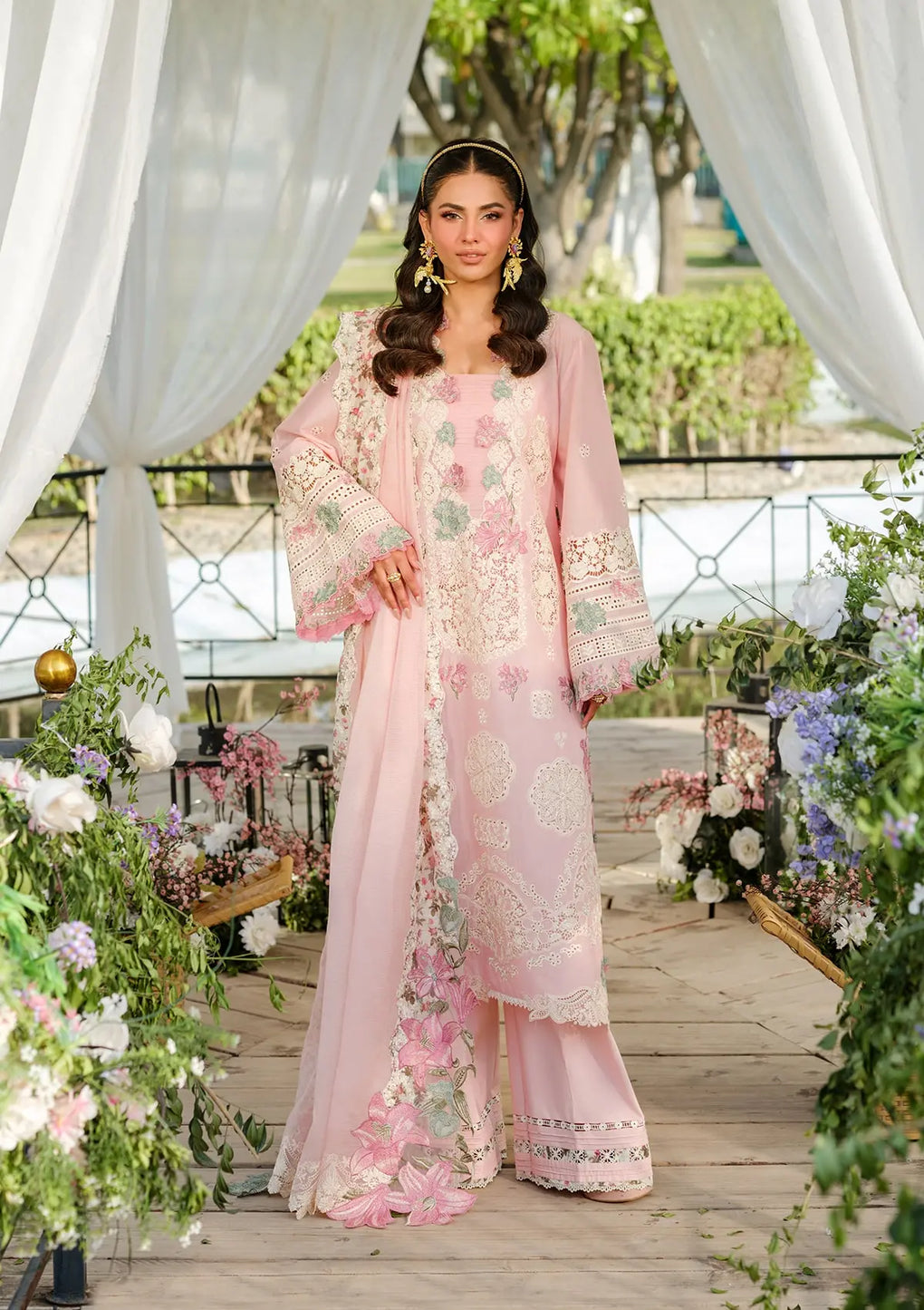 Elaf Premium | Luxury Lawn 25 | ELH-1B SOPHIA XS Pink Lawn