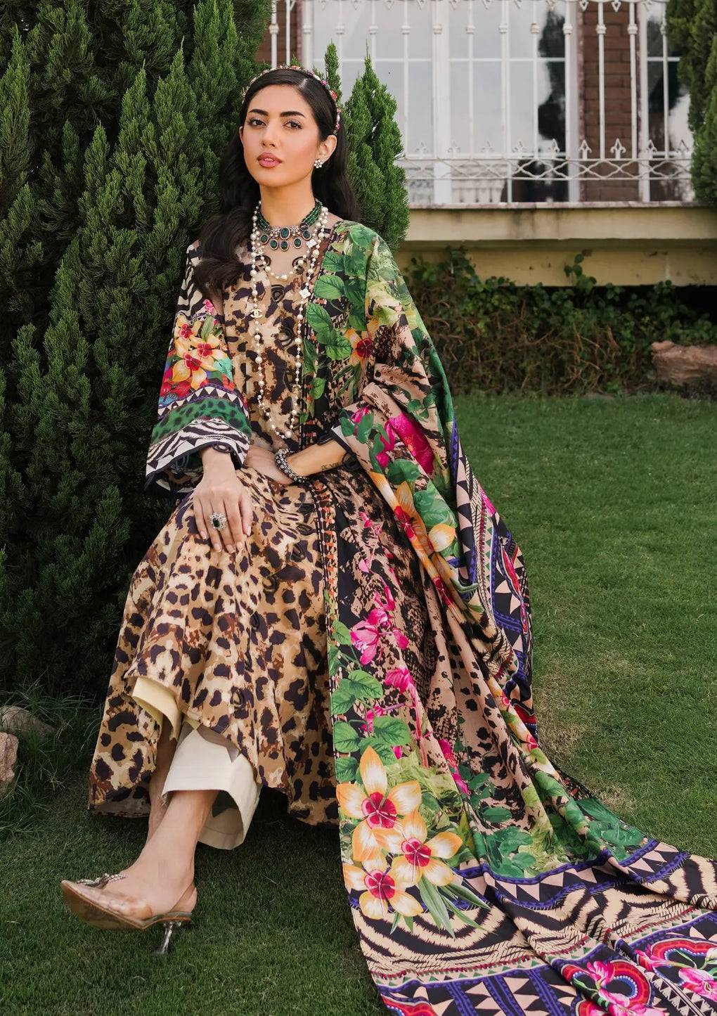 Elaf Premium | Printed Collection 24 | EEP-06A - Menagerie - Pakistani Designer Dress - by Elaf Premium | Type: Casuals - 100% Original at Saira Sultan