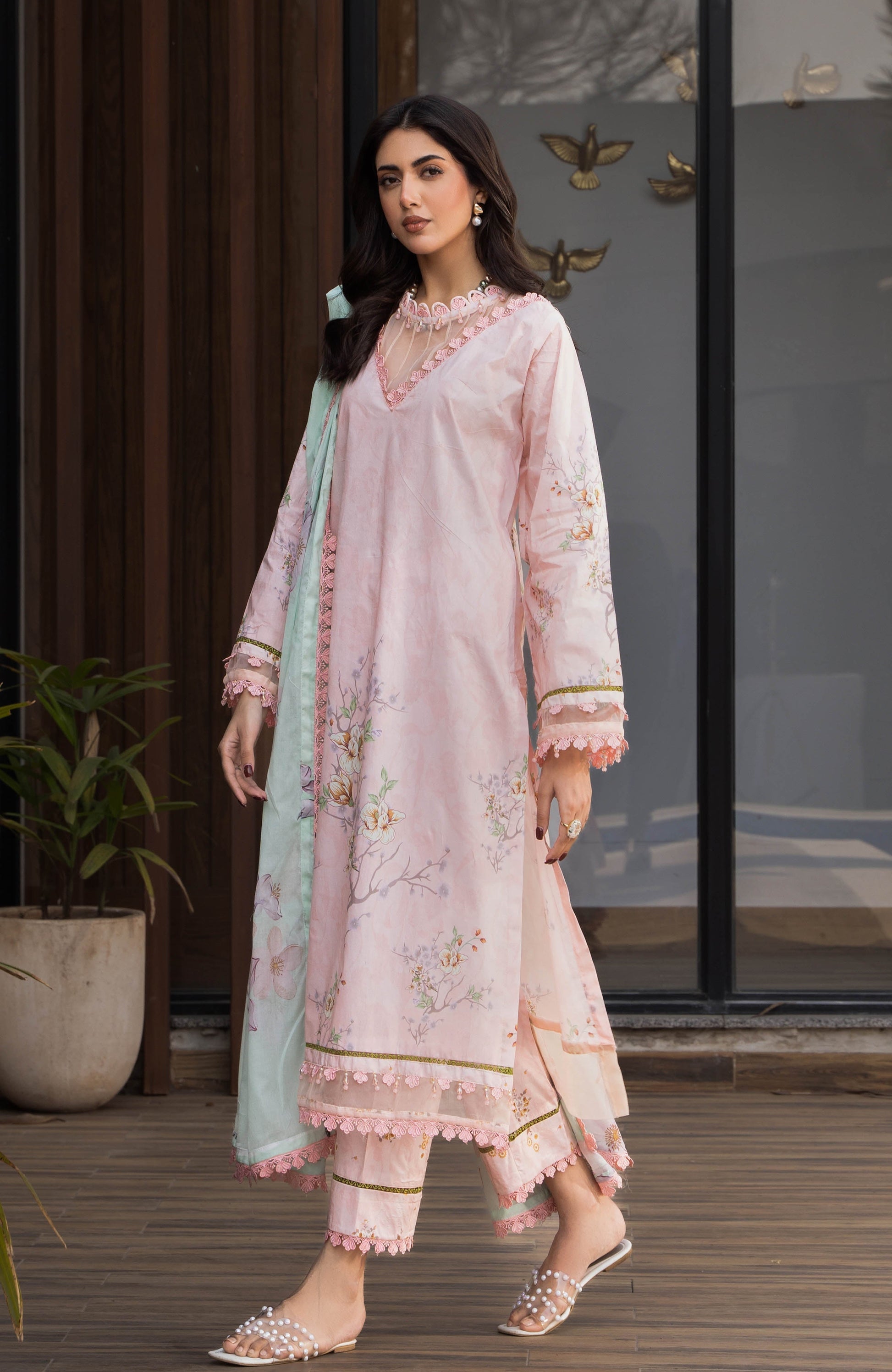 Alzohaib | Premium Prints 25 | AZP-25-10 S Light Pink Digital Printed
