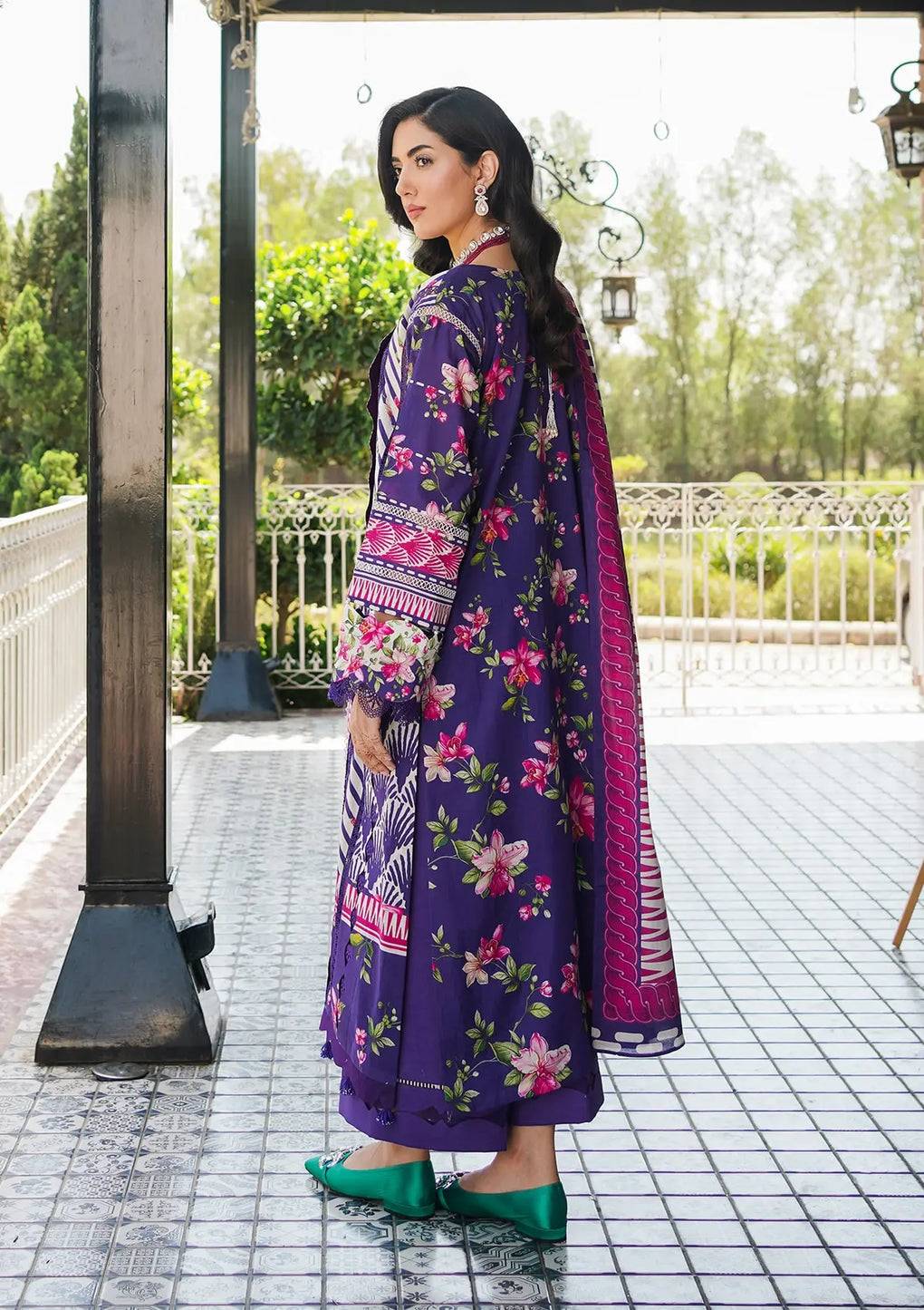 Elaf Premium | Printed Collection 24 | EEP-02B - Bloomie - Pakistani Designer Dress - by Elaf Premium | Type: Casuals - 100% Original at Saira Sultan