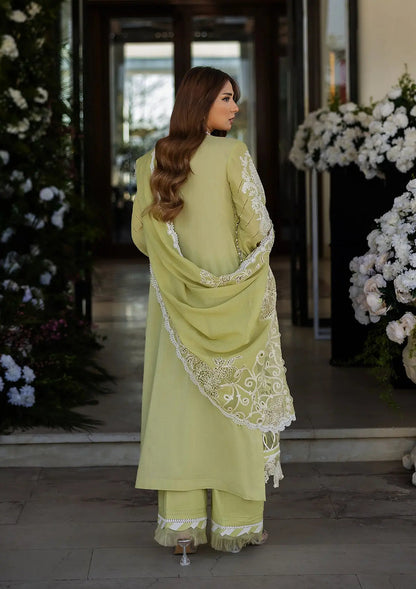 Kahf Premium | Luxury Lawn 25 | KLR-08 Amelia S Apple Green Lawn