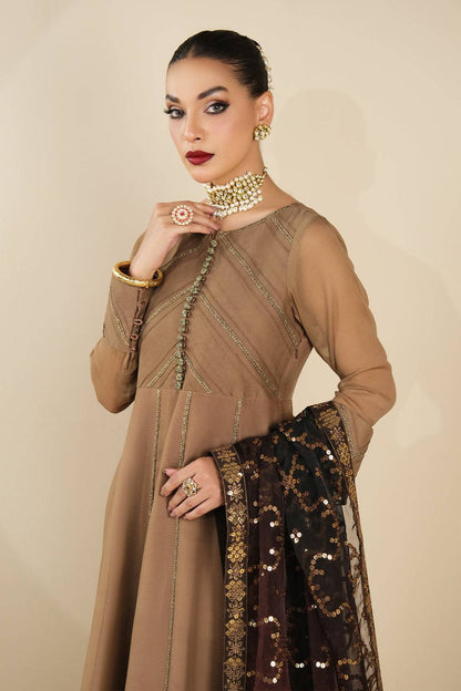 Alizeh | Formals Collection | Rose Beige Dress 3 piece - RTW1017 - Pakistani Designer Dress - by Alizeh | Type: Formal - 100% Original at Saira Sultan