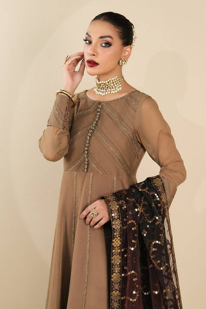 Alizeh | Formals Collection | Rose Beige Dress 3 piece - RTW1017 - Pakistani Designer Dress - by Alizeh | Type: Formal - 100% Original at Saira Sultan
