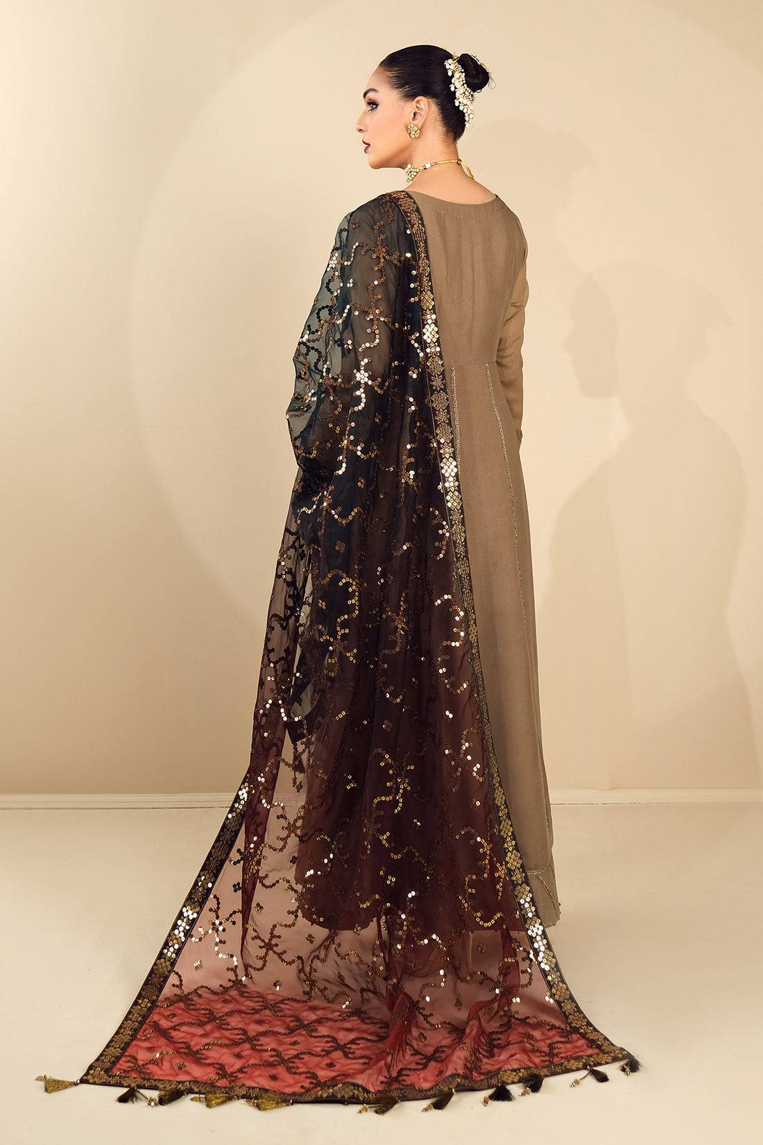 Alizeh | Formals Collection | Rose Beige Dress 3 piece - RTW1017 - Pakistani Designer Dress - by Alizeh | Type: Formal - 100% Original at Saira Sultan
