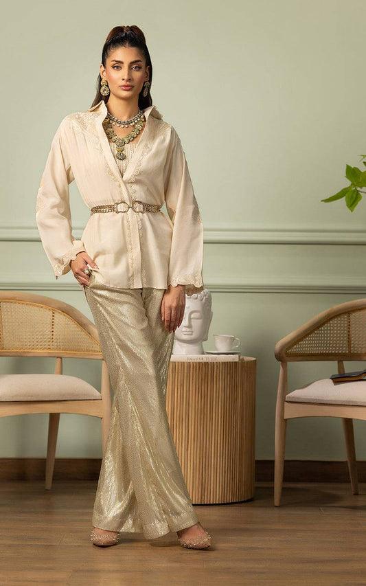 Threads and Motifs | Formal Dresses 25 | EMBROIDERED TOP WITH TUBE AND SEQUINS TROUSER - Pakistani Designer Dress - by Threads and Motifs - Type : Ladies Clothes - 100% Original at Saira Sultan