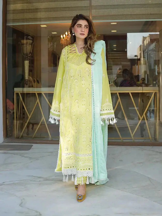 Faiza Faisal | Maya Luxury Lawn | Derya - Pakistani Designer Dress - by Faiza Faisal | Type: Luxury - 100% Original at Saira Sultan