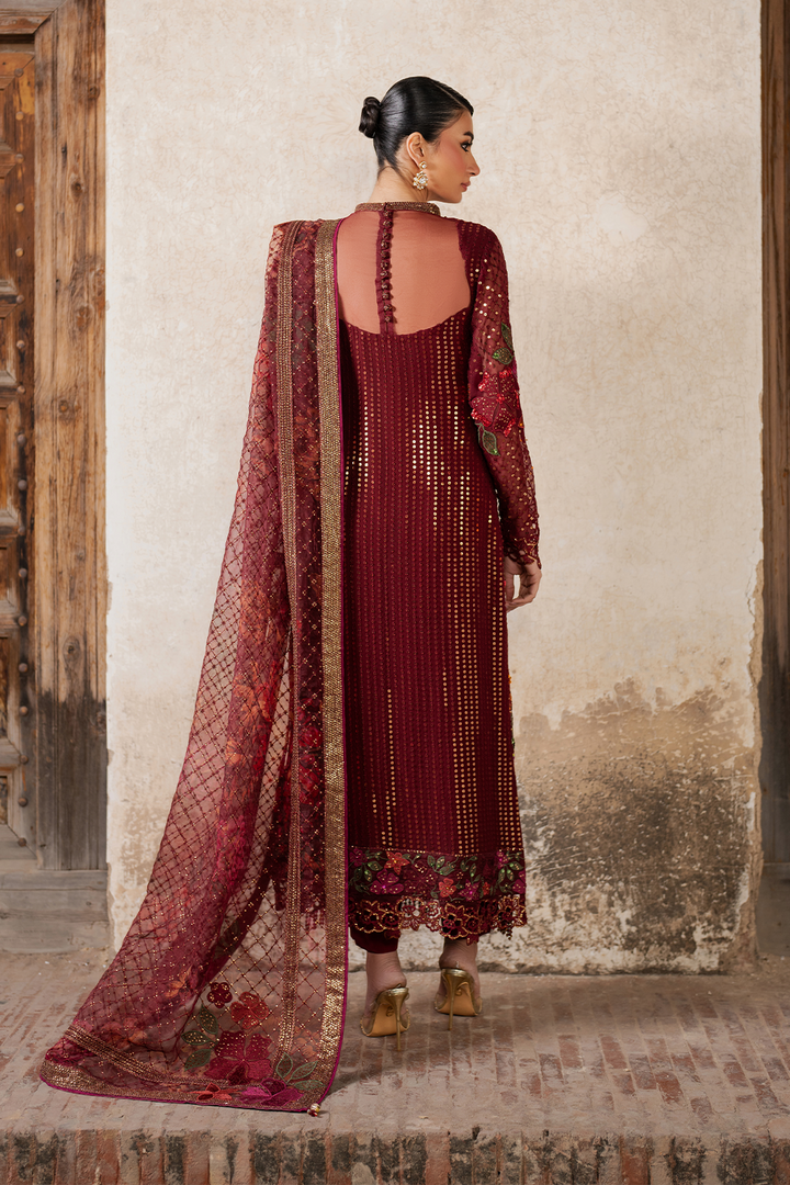 Iznik | Luxury Chiffon | ILC-05 S Maroon Chiffon