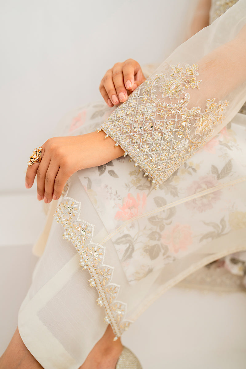 Baroque | Formal Collection | ORGANZA UF-699 Custom Size Off White Organza