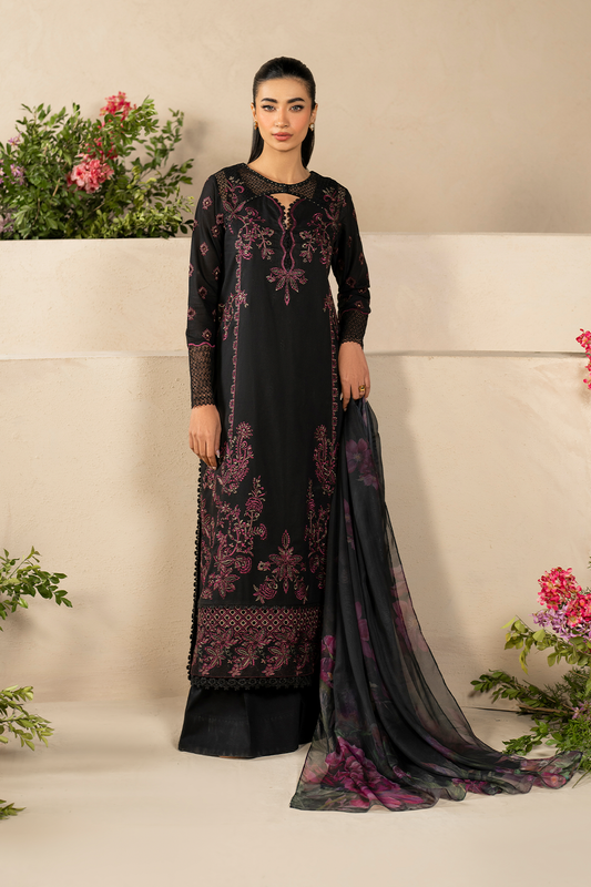 Iznik | Festive Lawn 25 | EFL-03 XS Black Lawn