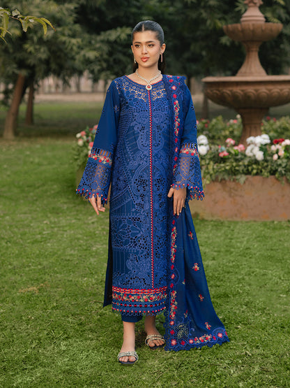 Bin Ilyas | Freesia Embroidered Lawn 25 | 106 - B XS Blue Lawn
