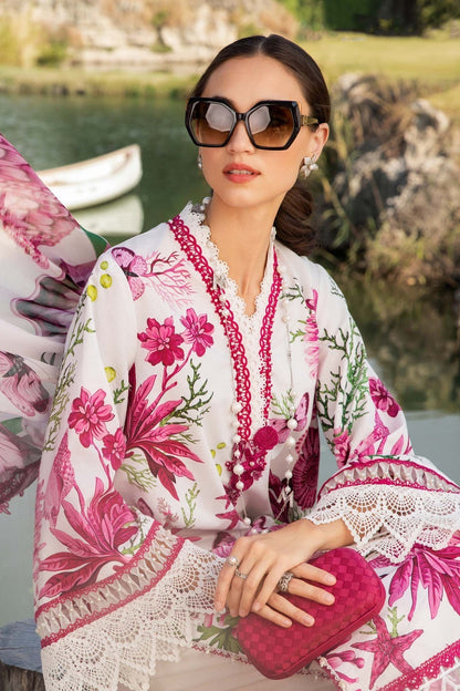 Maria B | M Prints 25 | MPT-2510-A L White Lawn